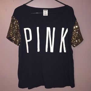 Pink sequence shirt